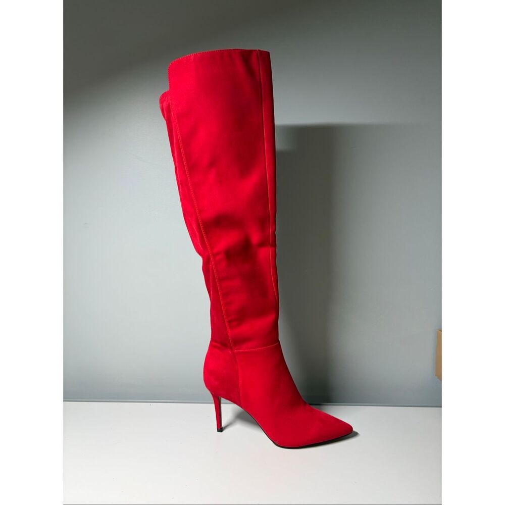 Jessica Simpson Women’s Red Microsuede Amriena Pointed Toe Boots Size 9M